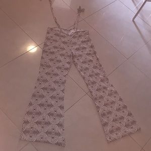 NWOT Urban outfitters flare pants with straps sz 6